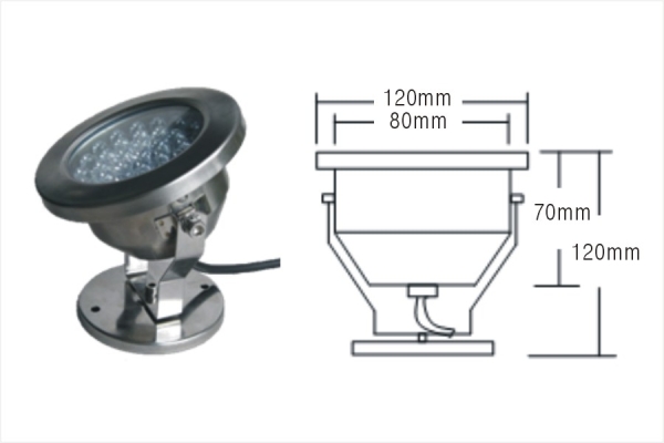 LED120不锈钢水下灯